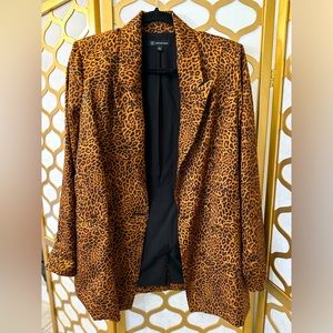 INC Blazer Cheetah Print